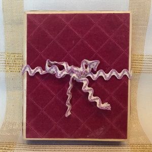 Vintage Dark Pink Velvet jewelry gift box